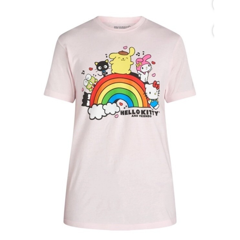 Sanrio Hello Kitty And Friends Tee Bioworld T-shirt Unisex Men's Sz 2XL Pink NWT